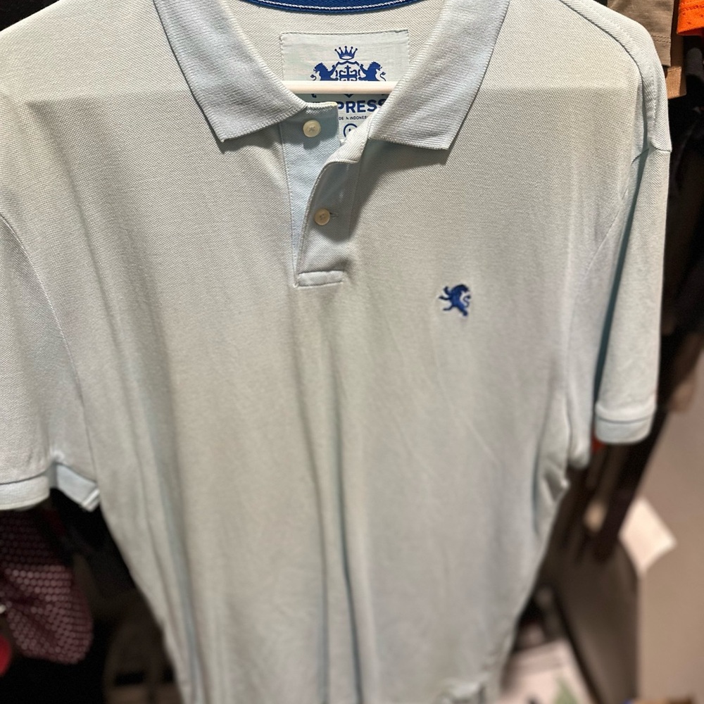 Express Blue Polo Shirt Classic Design